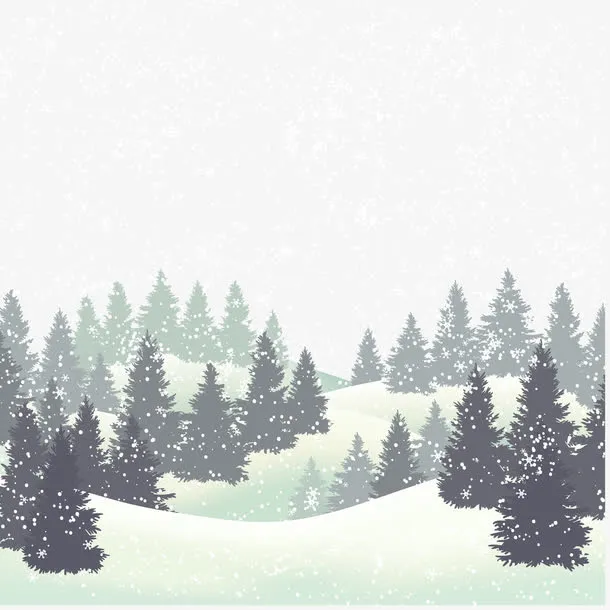 冬日雪景免抠