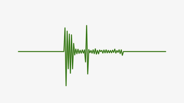 绿色动感声音波纹免抠