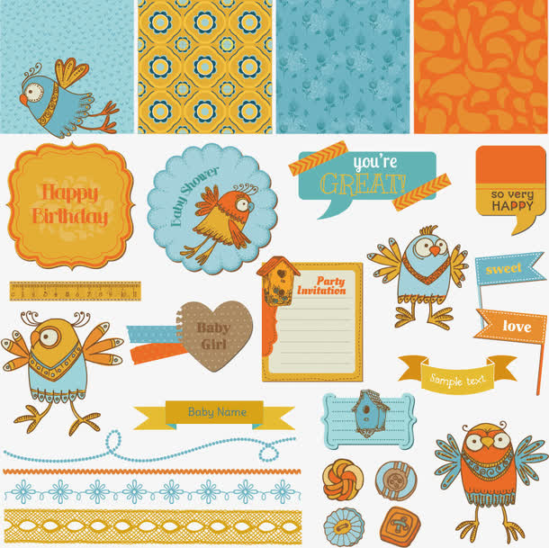 可爱卡通图标免抠