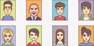 大头贴矢量免抠