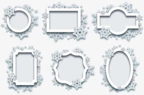 雪花纹理边框免抠 雪花纹理边框免抠