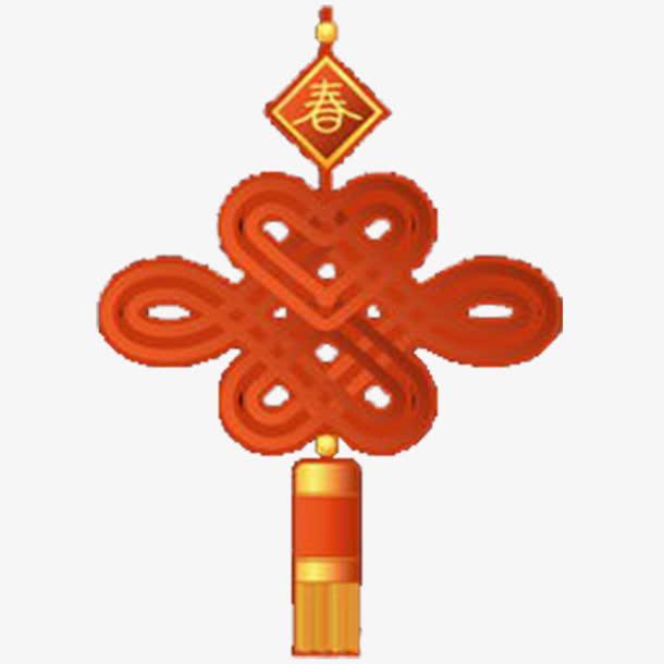 春季福结红色大运免抠