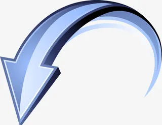 简约蓝色箭头免抠