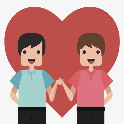 两个好朋友相逢手拉手免抠