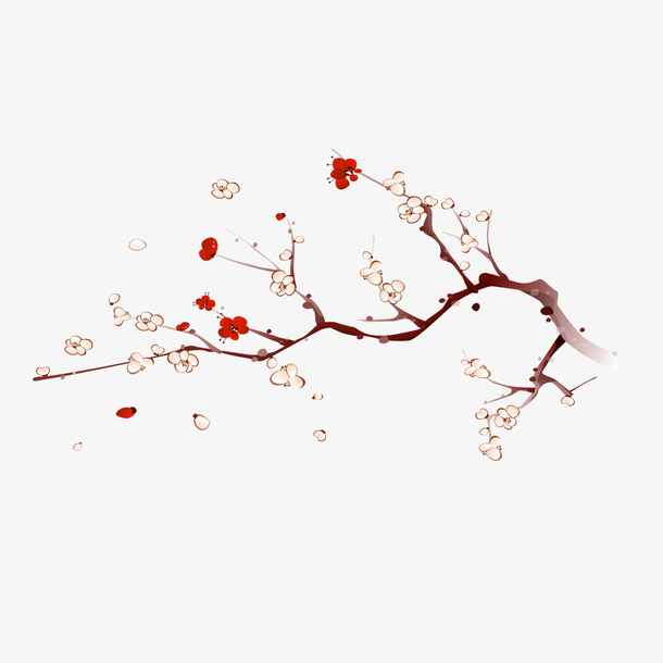 PNG梅花树枝图免抠