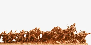 革命英雄红军雕塑免抠