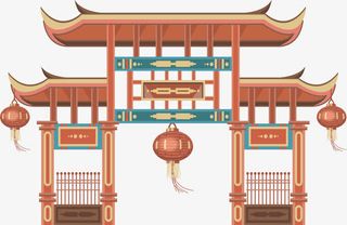 古代建筑矢量图免抠