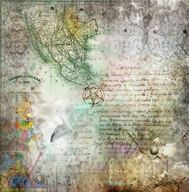 怀旧航海地图免抠