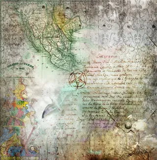 怀旧航海地图免抠