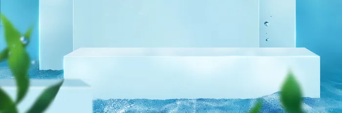 海洋冰泉叶子背景高清