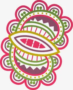 手绘粉色花纹底纹免抠