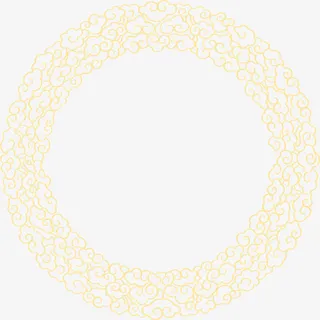 黄色线条花纹包装礼盒免抠