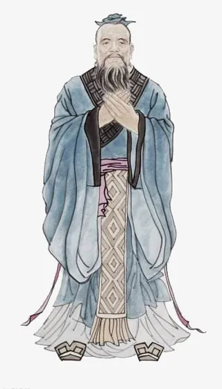 儒家孔子正面像免抠