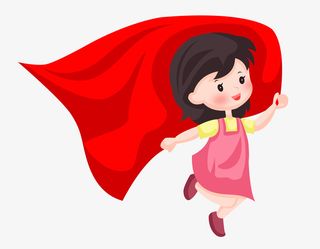 热爱国家的小女孩元素免抠