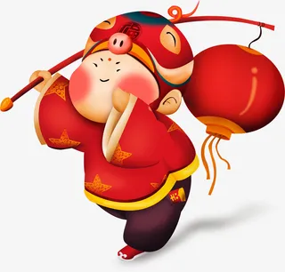 c4d新年卡通人物形象免抠