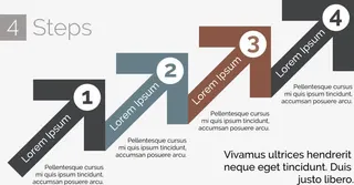 斜上箭头阶梯图表免抠