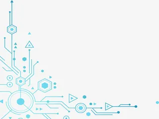 蓝色科技元素装饰免抠