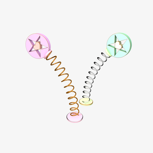 C4D弹簧电商装饰元素免抠