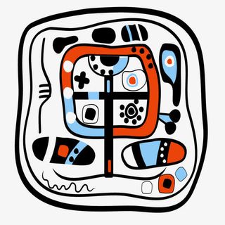 白底矢量手绘时尚创意抽象插画免抠