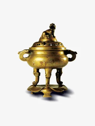 金色小巧炼丹炉免抠