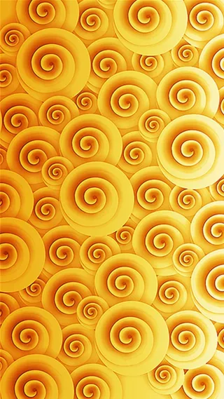 黄色立体感祥云底纹h5背景图高清