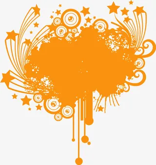 黄色开业海报免抠