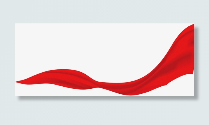 红色的飘带免抠