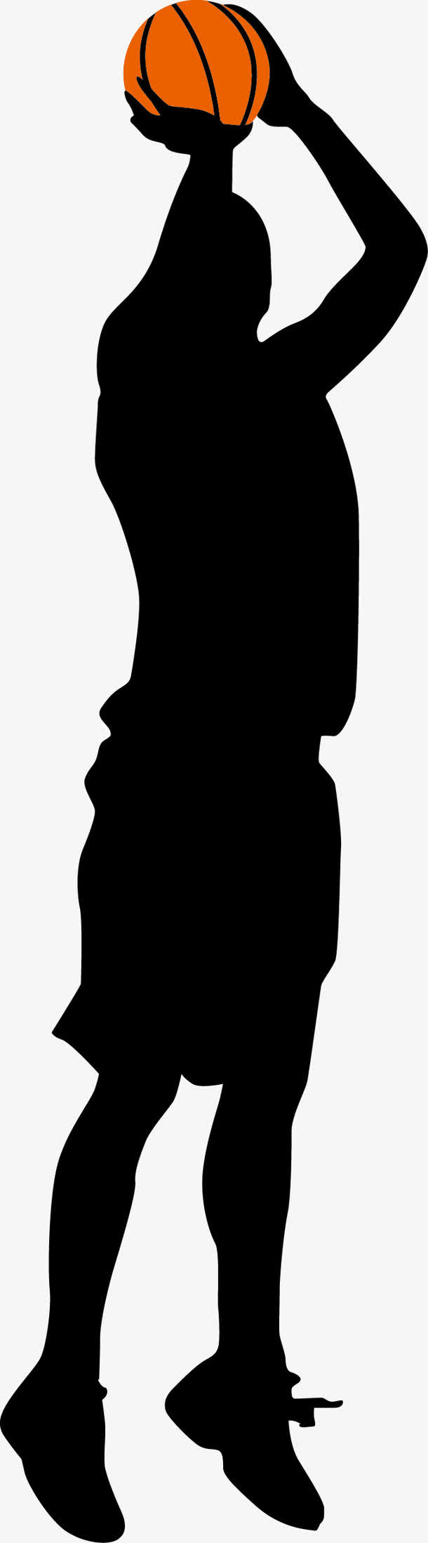 男孩投篮姿势图免抠