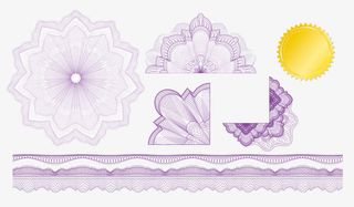 矢量礼品券底纹素材免抠