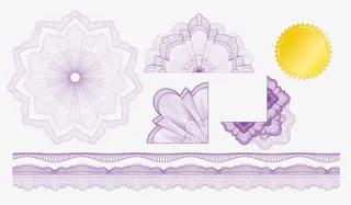 矢量礼品券底纹素材免抠