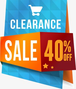 蓝色购物4折免抠