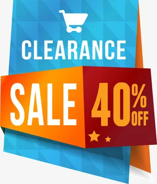 蓝色购物4折免抠