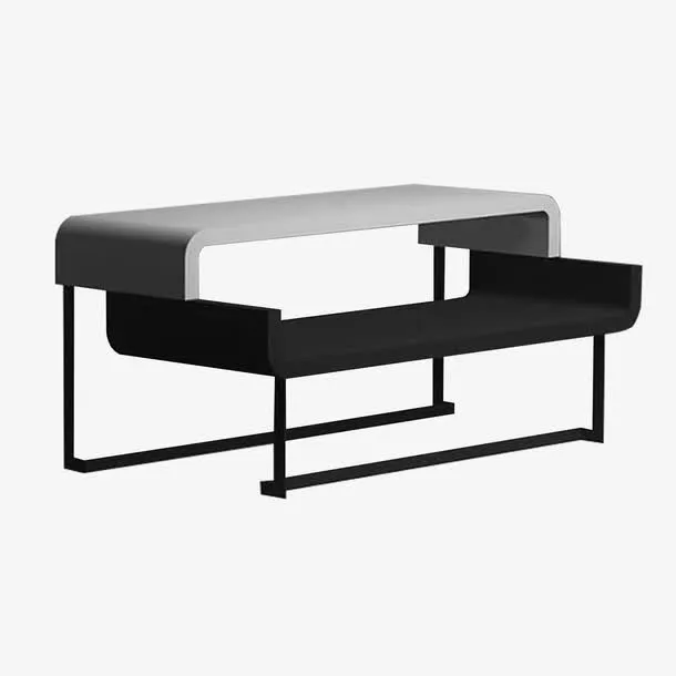 黑白色木质展台免抠