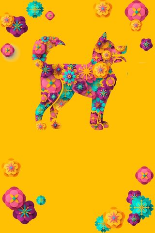 新年春节黄色3D立体新式简约背景高清