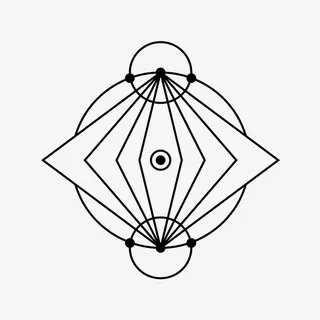 线性几何图案免抠