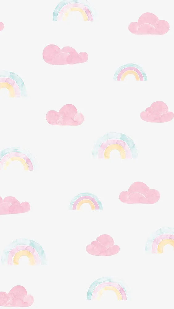 手绘卡通云彩彩虹免抠