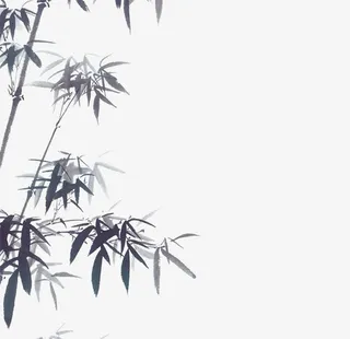 墨竹意境元素免抠