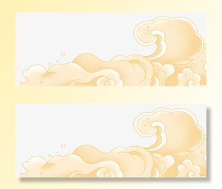 海浪波纹云彩免抠漂浮其他元素