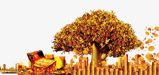 金融理财金币免抠