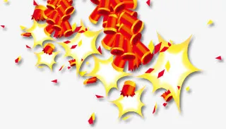 鞭炮响淘宝年终素材免抠