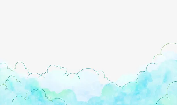 蓝色云朵免抠