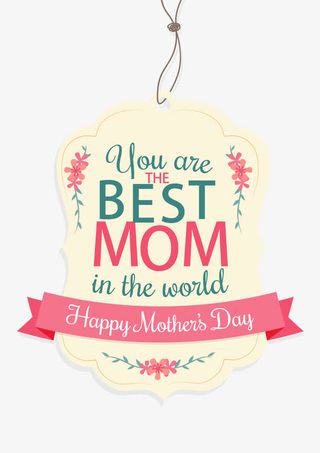 母亲节平面标签免抠