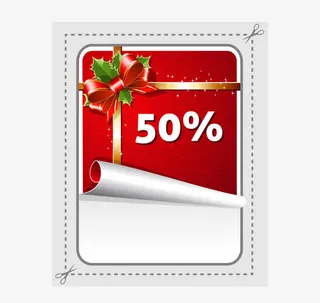 圣诞促销小标签矢量图免抠