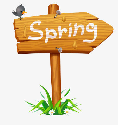 站在木牌上的小鸟免抠