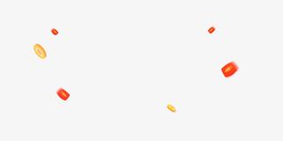 手绘合成效果红包满天飞免抠