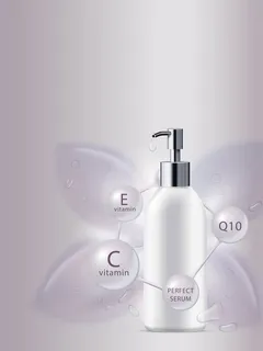 矢量紫色质感护肤品美容背景素材高清