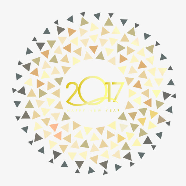 2017三角环形艺术字矢量免抠