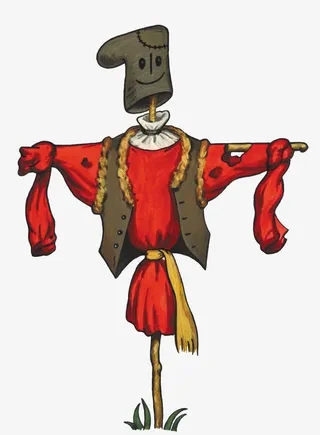 微笑稻草人免抠