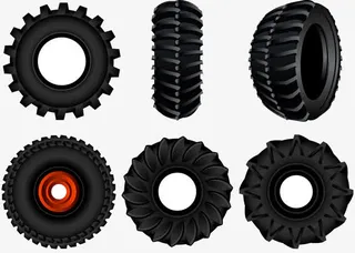 矢量图雪地防滑轮胎免抠