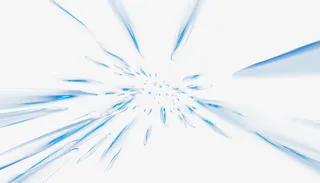 炫酷蓝色双线光线漂浮免抠